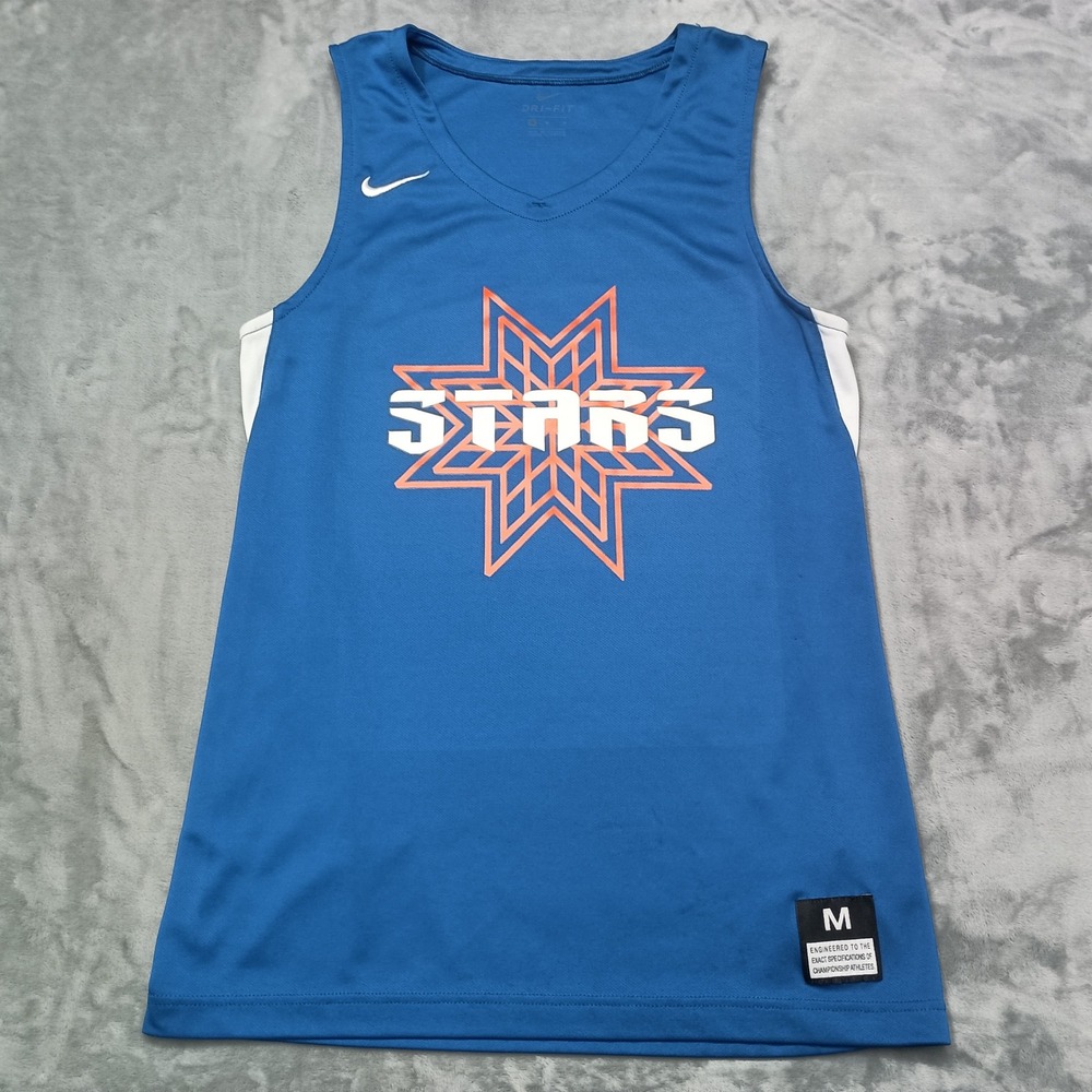 Nike Shirt Mens Medium Blue Stars 15 Basketball Jersey Tank Top Athletic Sporty